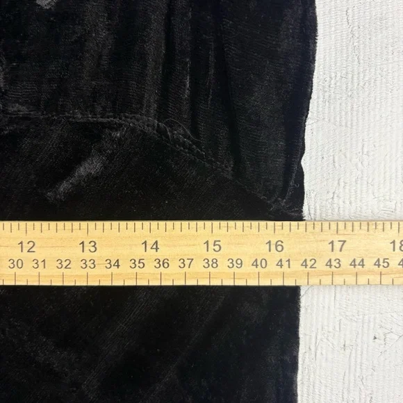 VTG Nostalgia Embroidered Velvet Black Maxi Cocktail Sheath Dress - Large - Picture 8 of 9